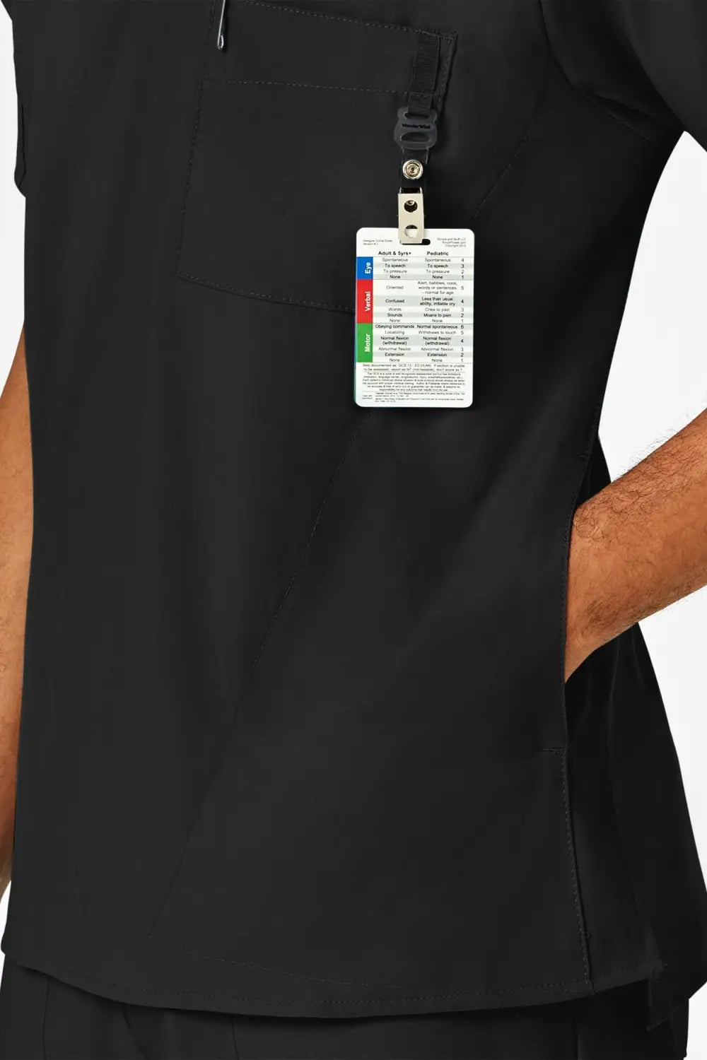 W123 – Blouse médicale – Noir – Homme